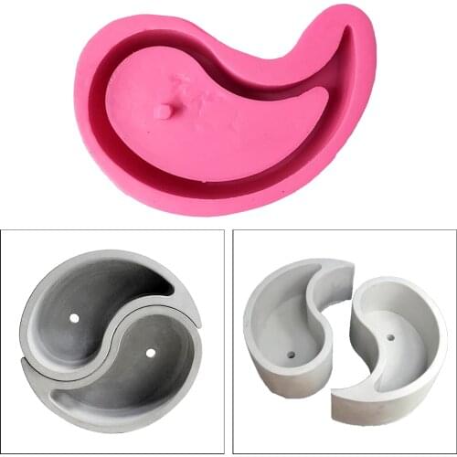 Silicone Plant Pot Molds Form Arts Craft Polygonal Casting Moulds DIY Succulent Flowerpot Clay Mold Concrete Making DIY Mould