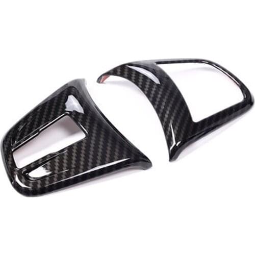 Carbon Fiber Style Car Steering Wheel Button Switch Frame Trim Styling For BMW X1 F48 2016-18 For BMW 2 series 218i f45 F46