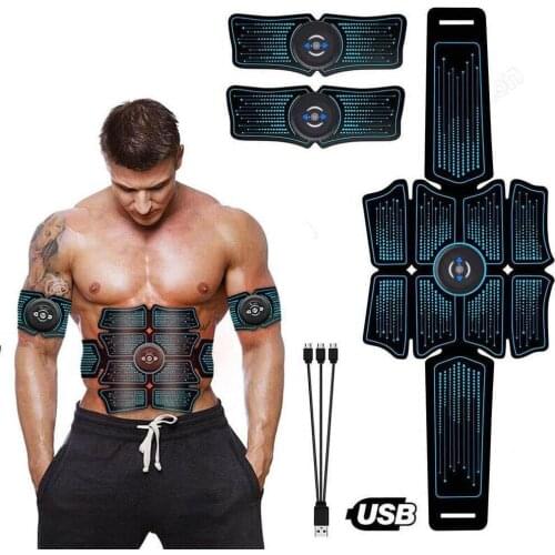 Abdominal Muscle Stimulator Trainer USB Connect Abs Fitness Equipment Training Gear Muscles Electrostimulator Toner Massage