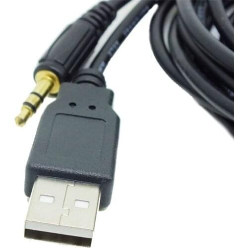 1.5M Car Dash Flush Mount USB Port Panel Auto Boat 3.5mm AUX USB Extension Cable Adapter for toyota