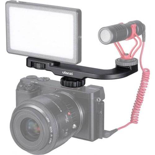 Ulanzi PT-8 PT-9 Vlog Cold Shoe Plate for Gopro 7 6 5 DSLR Camera Extend Cold Shoe Mount to LED Video Light Microphone