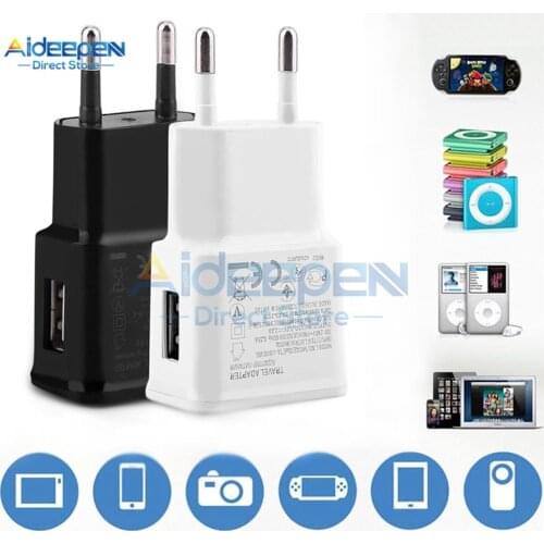 Universal 5V 2A EU/US Plug USB Charger Mobile Phone Wall Travel Power Adapter Charger For iPhone Samsung Xiaomi Huawei iPad