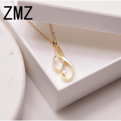 ZMZ 10pcs/lot 2019 Europe/US fashion English letter pendant lovely letter S text necklace gift for mom/girlfriend party jewelry