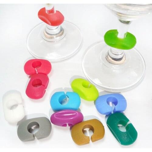 1 Pack Wine Glass Marker Round Identification Ring Silicone Wine Glass Identification Ring Cup Labels Tag Signs For Party