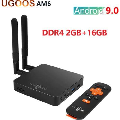 2020 UGOOS AM6 Smart TV Box RAM 2GB DDR4 16GB Android 9.0 Amlogic S922X Quad-Core 2.4G 5G WiFi Bluetooth 4K HD Set-Top Box