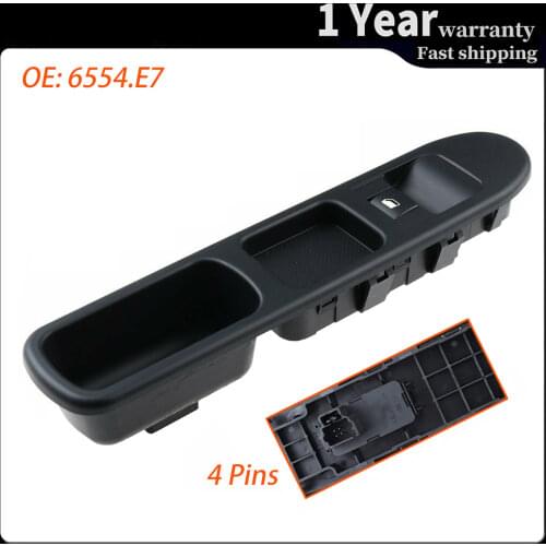 6554.E7 6554E7 for Peugeot 307 SW CC 307SW 307CC Master Electric Power Window Switch Regulator Control Console Car accessories