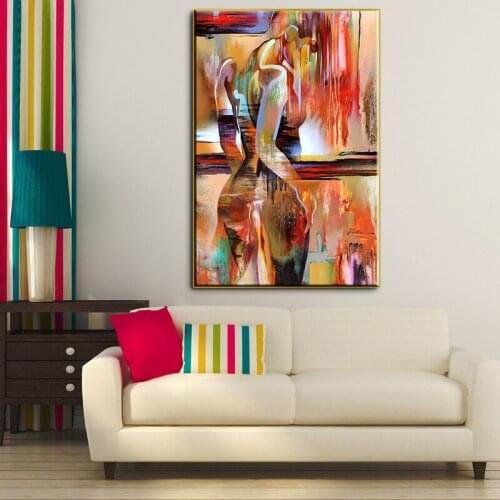 Abstract naked woman and sexy naked girl print on canvas HD painting wall art prints and posters bedroom decoration pictures