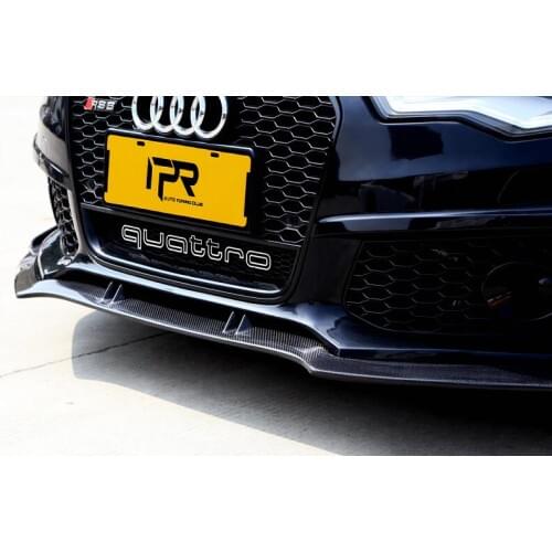 Car Carbon Fiber Front Bumper Lip Spoiler Auto Car Diffuser Fits For Audi A6 S6 RS6 C7 C7.5 2012-2017