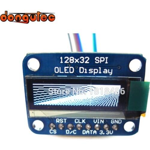 0.91" SSD1306 128X32 SPI OLED Module White Graphic Display Monochrome