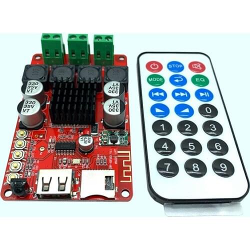 HF183 TPA3116 2X50W Digital Wireless bluetooth Receiver Module Amplifier Board U Disk TF Card Decoder Dual Channel With Remote C