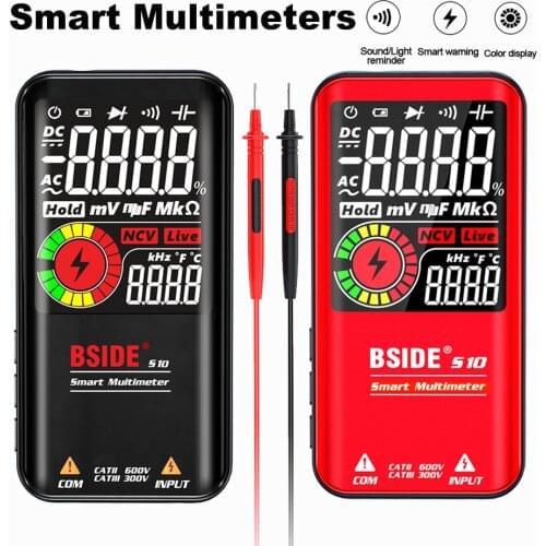 BSIDE S11/S10 Digital Smart Multimeter LCD 9999 Counts Smart DC AC Voltage Capacitor Tester Ohm Diode NCV Hz Multimeter Tools
