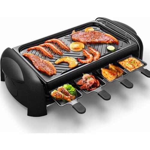 220V Electric Barbecue Grill Indoor Household Electric Grill Smokeless Small Multi-function Skewers Electric Grill Kebab Machine