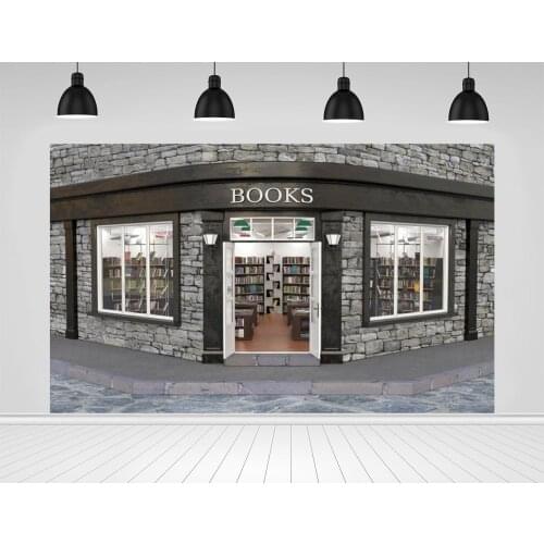 Scopiso Old Stone Brick House Book Store Door Photography Backdrops Back To School Kids Portrait Art Background For Photo Studio