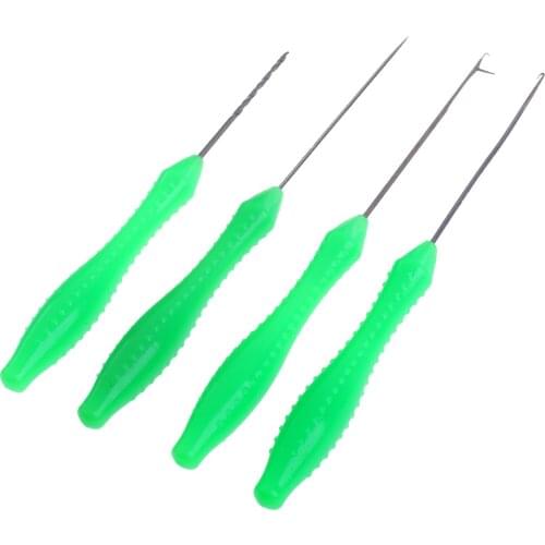 Fishing Tackle Boxes 4Pcs Baiting Needle Set Grips Drill / Hook / Stringer Tool Kit Carp Fishing