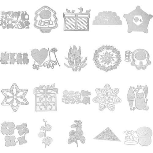 OTCraft Christmas Gift Collection Xmas Metal Cutting Dies Silver Stencil For Scrapbooking Paper Cards Crafts New 2019 Decor