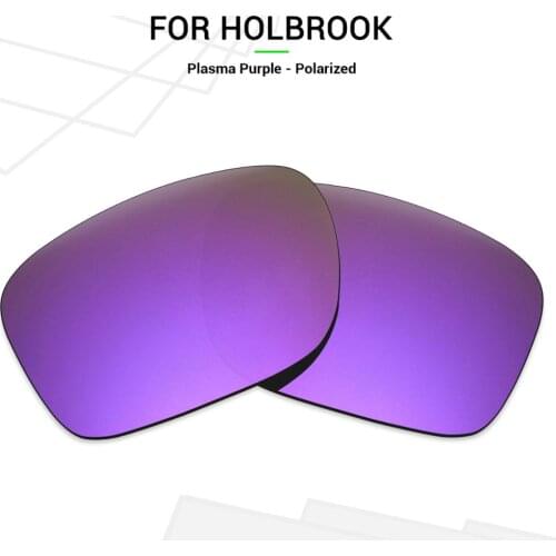 Mryok Anti-Scratch POLARIZED Replacement Lenses for-Oakley Holbrook Sunglasses Plasma Purple