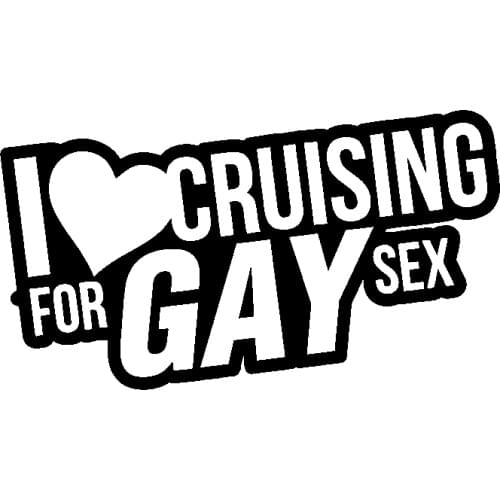 Fun I love cruising gay car stickers windows Waterproof PVC creative decals diesel motorcycle cover scratches 15.7cm * 8cm