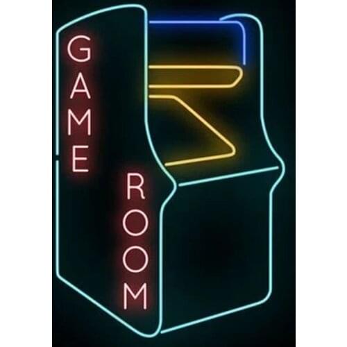 Neon Sign Game Room game player Neon light Beer Neon Wall Sign Window Hotel Advertise Lamp Recreational Handmade Real glass TUBE