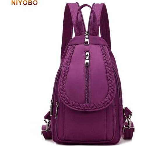 NIYOBO Women Backpacks For Teenage Girls Canvas School Bag Casual Women Notebook Pack Waterproof Anti-theft Travel Bag PT1230