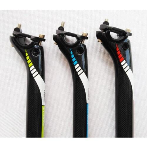 2020 New ZNIINO 20mm Carbon offset Seatpost 27.2/30.8/31.6*400mm 3K glossy Carbon Bike Cycling Parts MTB/Road 3colors