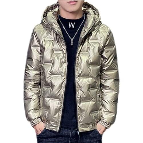 2021 Winter Mens Down Jacket White Duck Down Coat New Lightweight Short Student Clothing
