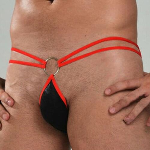 Mens Underwear T-Back Thin String Thong Man Sexy Man G-string Sexy Breathable Tangas Thong Male Hollow Lingerie Panties Erotic