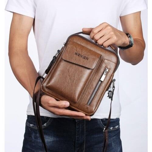New Fashion Man Leather Messenger Bag Casual Business Vintage Crossbody Bag Bolsas Male New Arrived Men Shoulder Bag