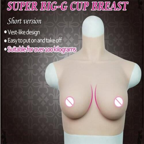 Transgender Crossdresser Artificial Silicone Fake Breast Forms Big G Cup Realistic Crossdressing False Boobs Men Bodysuit Sexy