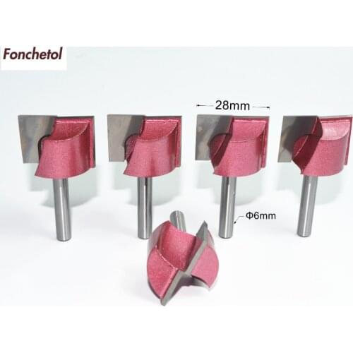 6mm*28mm-5PCS CNC solid carbide End Mill,tungsten woodworking insert router bit,wood tool,wood cleaning bottom milling cutter