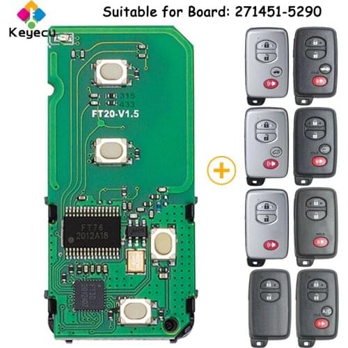 KEYECU 271451-5290 Lonsdor Universal Smart Remote Car Key for Toyota Venza Prius 4Runner Prius C V for Scion FR-S Fob HYQ14ACX
