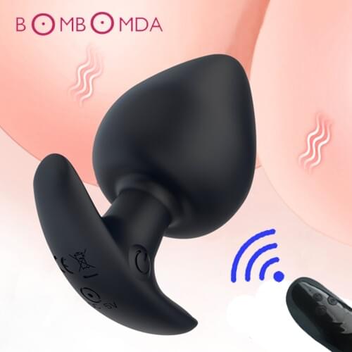 Wireless Remote Male Prostate Massager Dildo Anal Plug Vibrating Butt Plug Anal Expansion Vibrator Sex Toys For Men Adult Toys