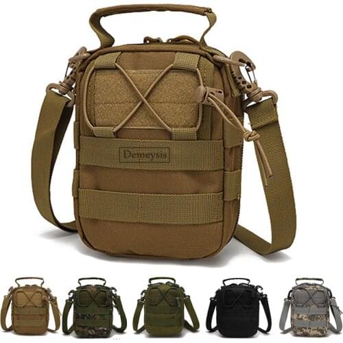 Military Utility Bag with Shoulder Strap Military Outdoor Hiking Camping Running Belt Pack Mobile Phone Wallet Travel Tool Bags