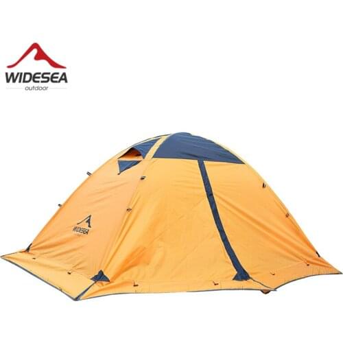 Widesea camping tent tourist 2 person winter tent outdoor 4 season aluminum rod with snow skirt