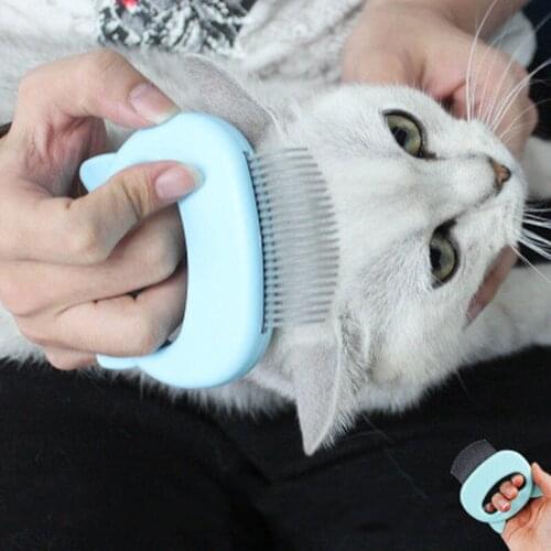 1PC Pet Cat Grooming Massage Brush with Shell Shaped Handle Hair Remover Pet Grooming Massage Tool Pet Grooming Supplies