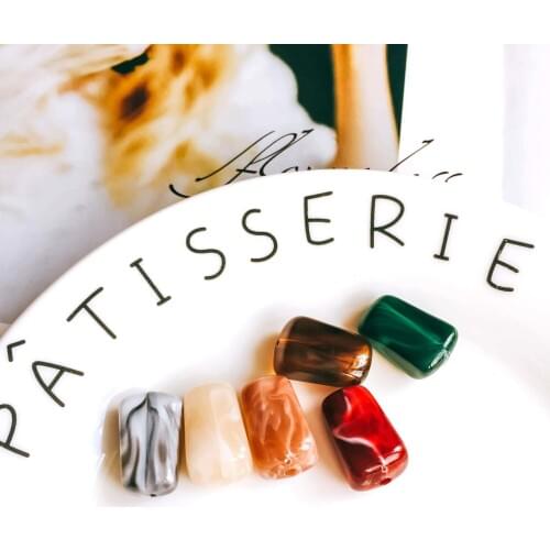 Acrylic Resin Plastic Irregular Beads Round Pendant Bracelet Earring Accessories Supplies for Jewelry Making Diy Handmade 10pcs