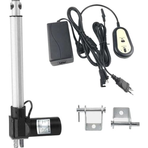 24v 1pcs 25mm-1000mm Stroke Linear Actuator + 1set DC Power Supply Handle Switch Controller + 1pcs Mounting Brackets