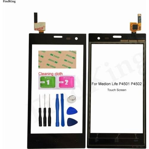 4.5'' Mobile Touch Screen For Medion Life P4501 P4502 Touch Screen Digitizer Touch Panel Sensor Front Glass Tools Adheisve
