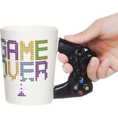 400ml Funny Gamepad Ceramic Mugs with Handle Tea Cups Cafe Mug Creative Game Pattern Cups Fashion Novelty Gifts