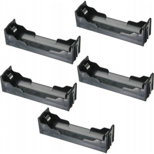 5pcs Black DIY ABS Storage Box Holder Case For Li-ion 18650 3.7V Battery 2 Pins