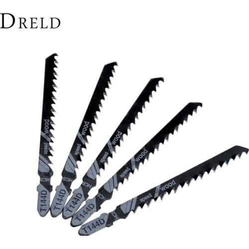 5Pcs T144D 100mm Jig Saw Blades High Speed Steel Curve Cutting Reciprocating Saw Blade for 5-50mm Wood PVC Fibreboard Power Tool