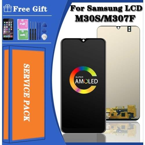 6.4'' Original Super Amoled LCD For Samsung Galaxy M30S M307F SM-M307F Replacement LCD Display Touch Screen Digitizer Assembly