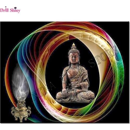 5d Diy Diamond Painting Buddha Rhinestones Cross Stitch Full Square Mosaic Diamond Embroidery kit Home Decoration Mosaic decor