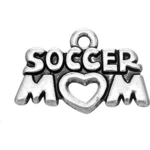 Antique Silver ALL Sports Mom BASKETBALL HOCKEY SOCCER MOM CHARM
