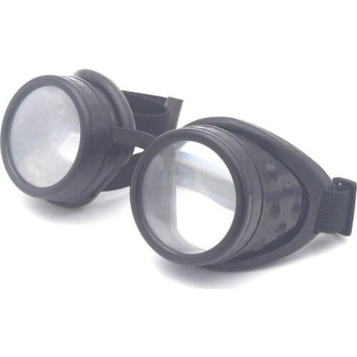 Black Steampunk firework goggles