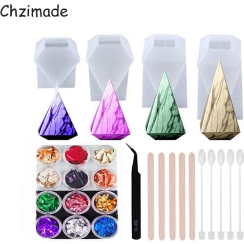 Chzimade 27Pcs/lot Silicone Candle Mould Hexagonal Shape 3d Handmade Craft Resin Mold Candle Diy Soap Making Home Decoration