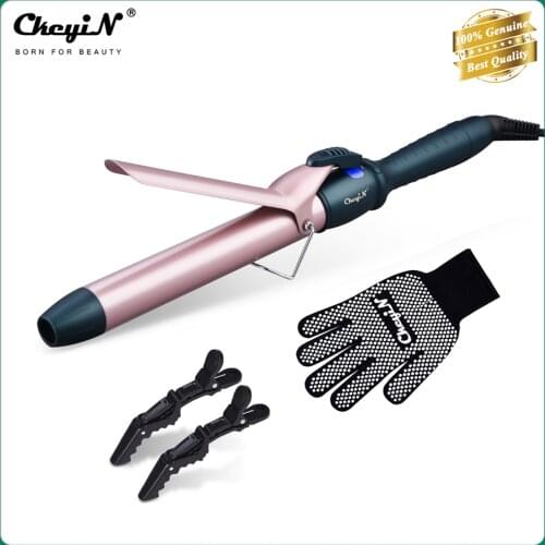 13mm-38mm Professional Hair Curler Ceramic Curling Iron Wand 360 Degree Rotating Clip Hair Wave Roller LCD Display Hair Styling
