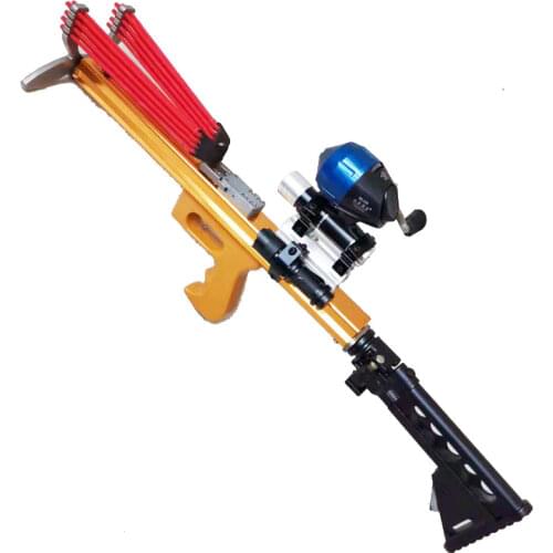 Slingshot Hunting Bow Deepsea Catapult Gun Rifle Fishing Reel Multi-function Steel Ball Ammo Arrow Shooting Sightscope Crossbow