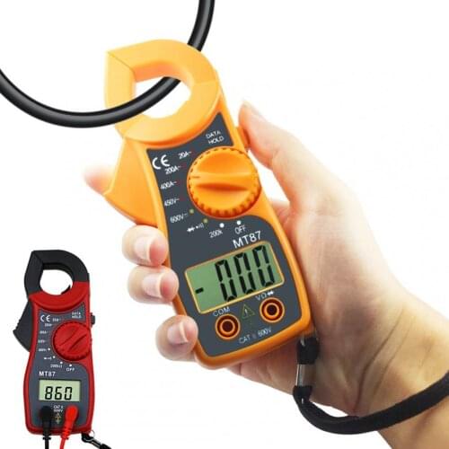 MT87 Electrical Digital Clamp Meter DC AC Current Voltage Tongs Resistance Tester Volt Meter LCD Multimeter Ammeter