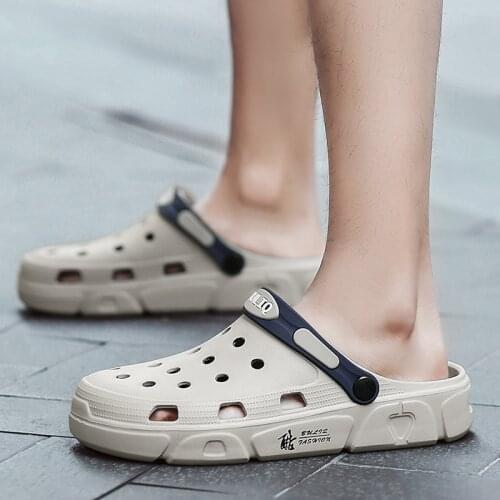 FIXSYS Summer Couple Garden Shoes Breathable Quick Drying Sandals Fashion Cool Beach Slippers for Men and Woman Clogs Man Slides