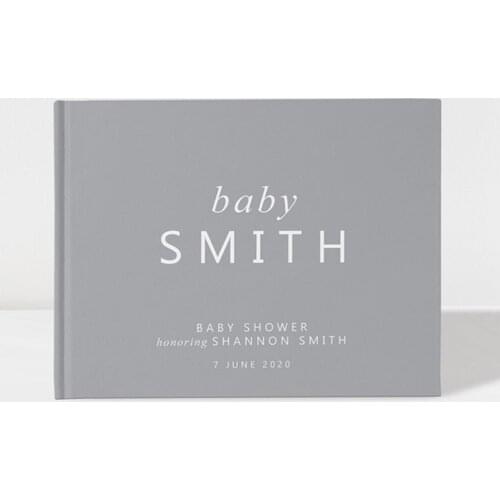 Customized Baby Shower Guest Book for Boy, Gender Neutral Baby Shower, Baby Shower Sign In Book, Colour Choices Available